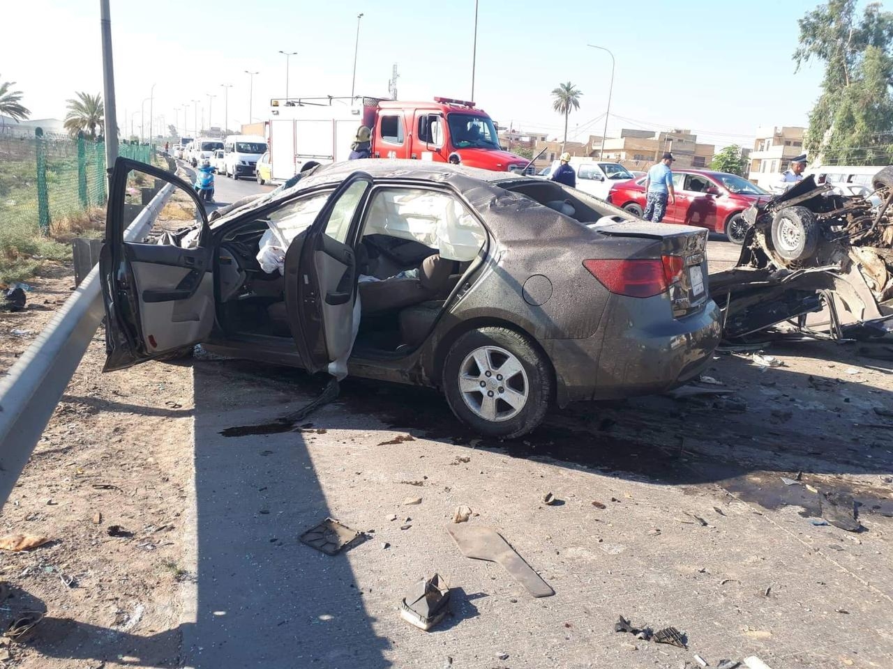 حادث-مروع-في-“بنوك-بغداد”.-إصابة-6-اشخاص-جراء-السرعة-المفرطة